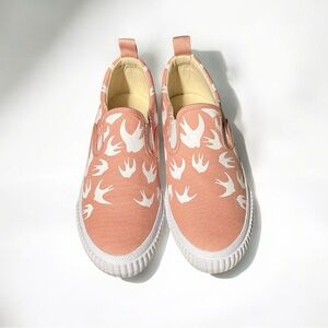 🌻NEW w/Box Alexander Mcqueen Pink Swallow Slip-On Sneaker Size 39 | US Size 9